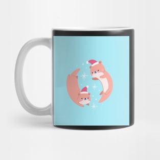 Christmas Otters Mug